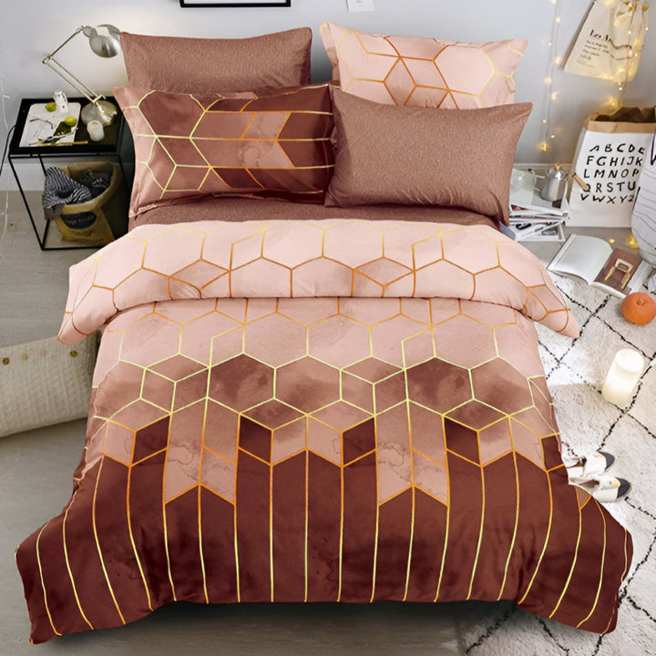 Złoty Kosmos Ule | 3-częściowe Zestawy Pościeli