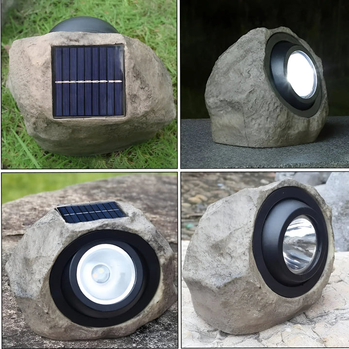 StoneGlow – Słoneczna Lampa Ogrodowa w Kształcie Kamienia