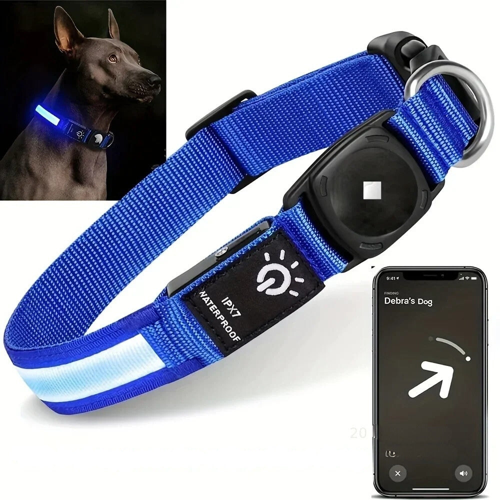 Mieniące się Obroże dla Psów – Wodoodporna Obroża LED z Ładowaniem USB, Podświetlane Obroże dla Psów dla Bezpieczeństwa Nocą, Wszystkie Rozmiary