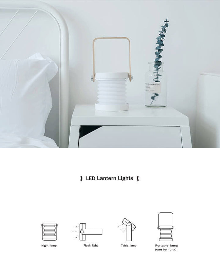 Lampa latarniana nocna lampa kreatywna składana przenośna lampa LED na stół