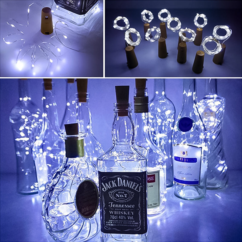 Świeczka LED do Butelki Korkowa Lampa Nocna DIY Dekoracja Prezent