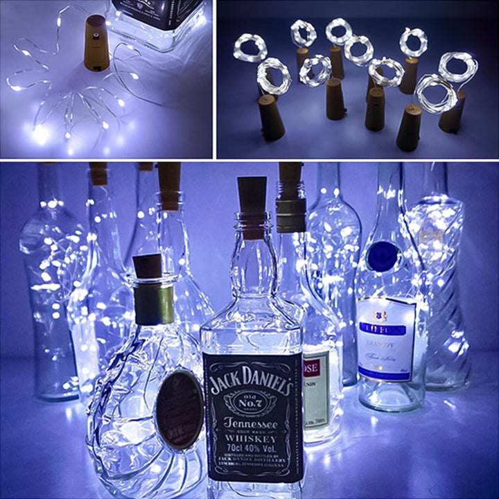 Świeczka LED do Butelki Korkowa Lampa Nocna DIY Dekoracja Prezent