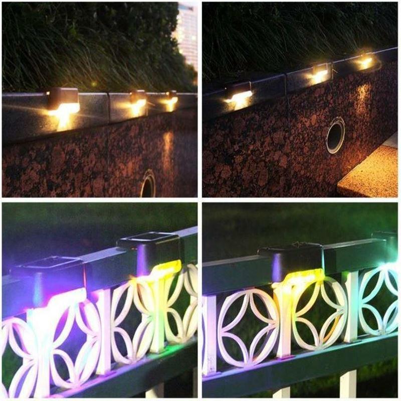 Wodoodporne Solarne Lampy Schodowe na Zewnątrz (4 sztuki)
