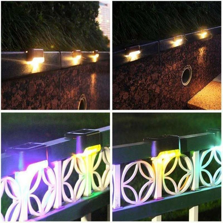 Wodoodporne Solarne Lampy Schodowe na Zewnątrz (4 sztuki)