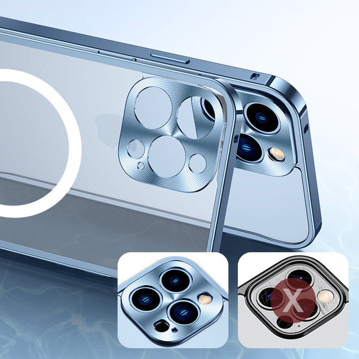 Magnetyczna etui na telefon iPhone z metalową ramą |