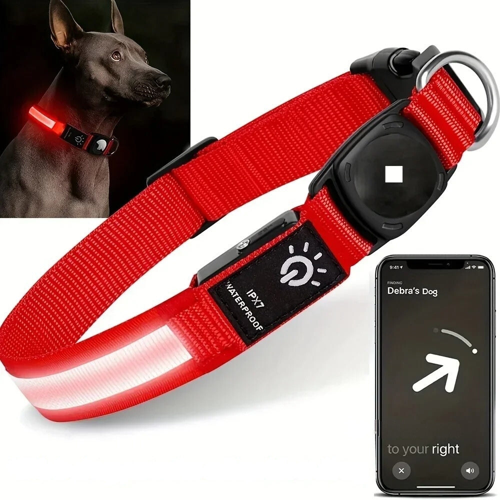 Mieniące się Obroże dla Psów – Wodoodporna Obroża LED z Ładowaniem USB, Podświetlane Obroże dla Psów dla Bezpieczeństwa Nocą, Wszystkie Rozmiary