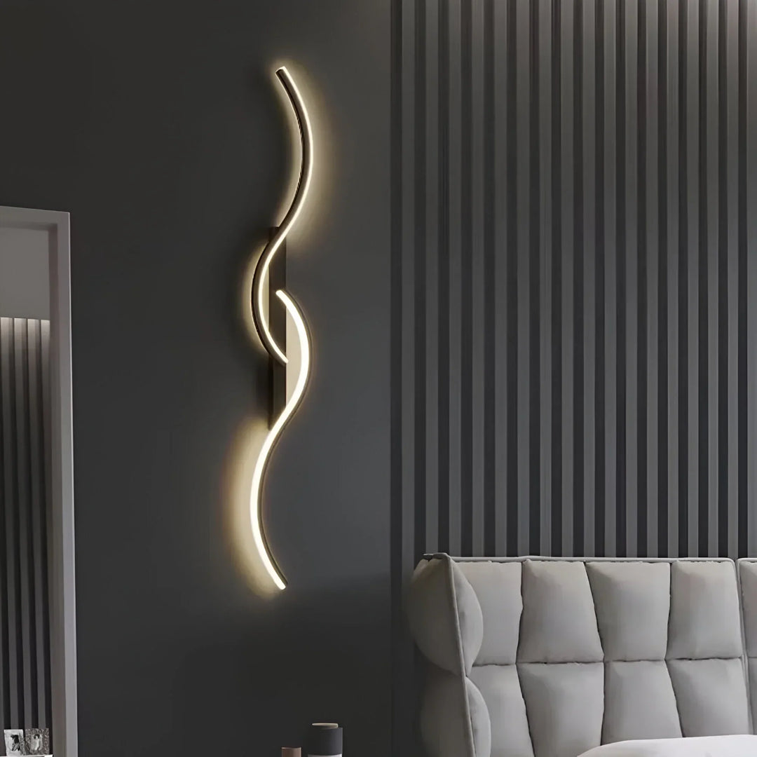 Nowoczesna Krzywa Lampa Ścienna do Wewnętrznego Oświetlenia Ambientowego