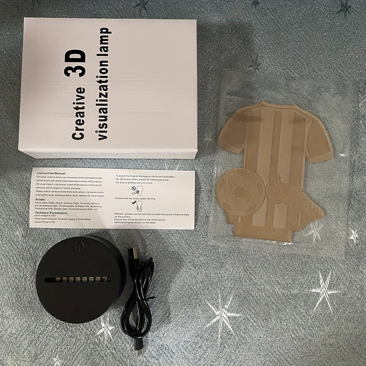 Lampa SportGlow - 3D LED Nocna Lampa dla Fanów Piłki Nożnej