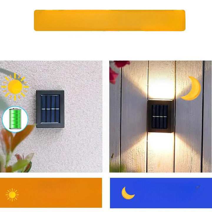 Lampa ścienna na taras zasilana energią słoneczną