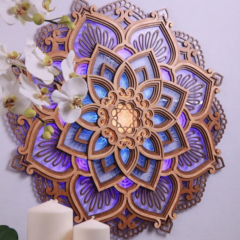 Lampka nocna LED Mandala Yoga Room