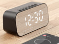3-w-1 Bezprzewodowy Głośnik Bluetooth z Subwooferem, Budzikiem, Zegarem Lustrzanym i Termometrem, do Domu i Biura