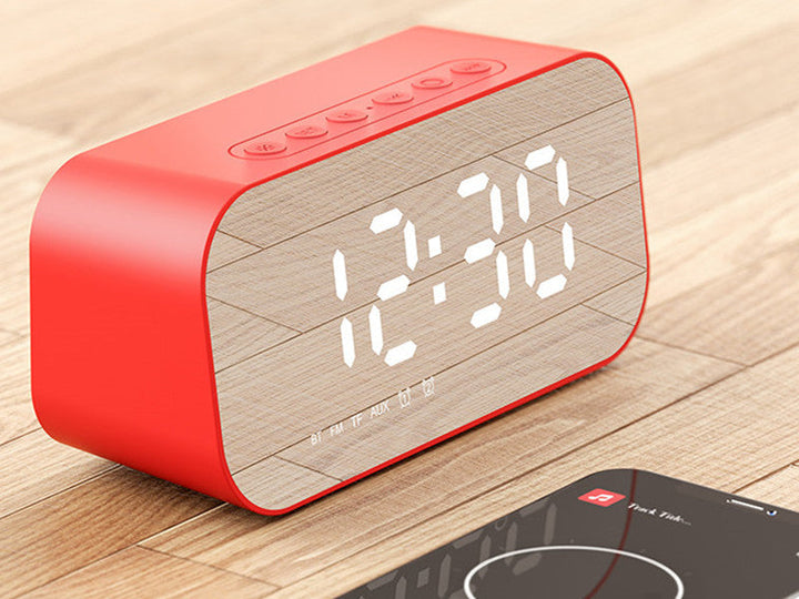 3-w-1 Bezprzewodowy Głośnik Bluetooth z Subwooferem, Budzikiem, Zegarem Lustrzanym i Termometrem, do Domu i Biura
