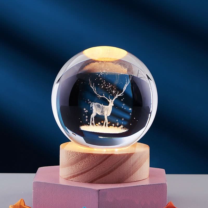 Elegancka 3D LED Lampa Nocna z Efektem Iskrzącej Gwiazdy