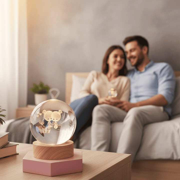 Elegancka 3D LED Lampa Nocna z Efektem Iskrzącej Gwiazdy