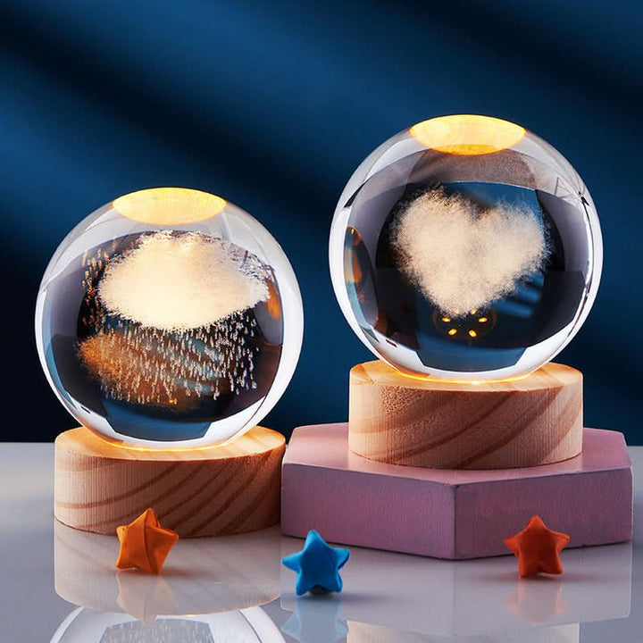Elegancka 3D LED Lampa Nocna z Efektem Iskrzącej Gwiazdy