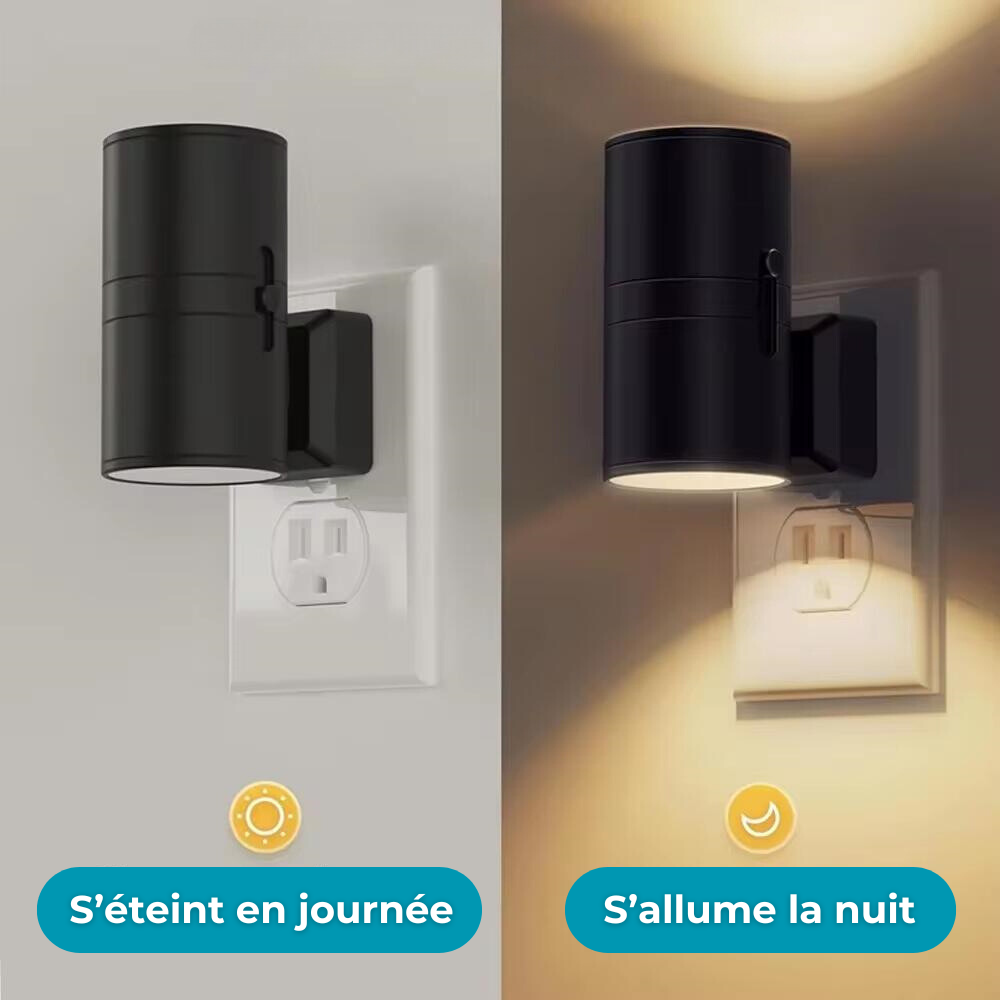Gniazdko nocnej lampki z detekcją jasności i regulacją jasności