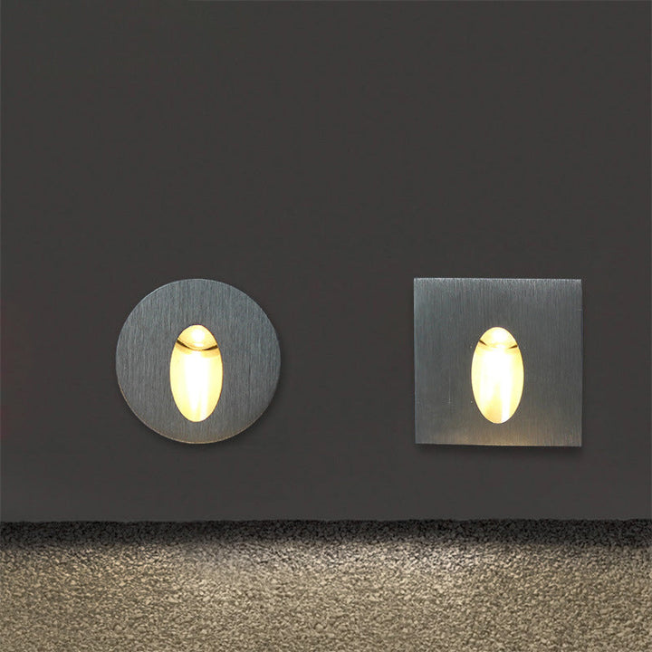 Nowoczesna lampa ścienna LED w stylu Art Deco, okrągła kwadratowa, aluminiowa, wodoodporna do korytarzy