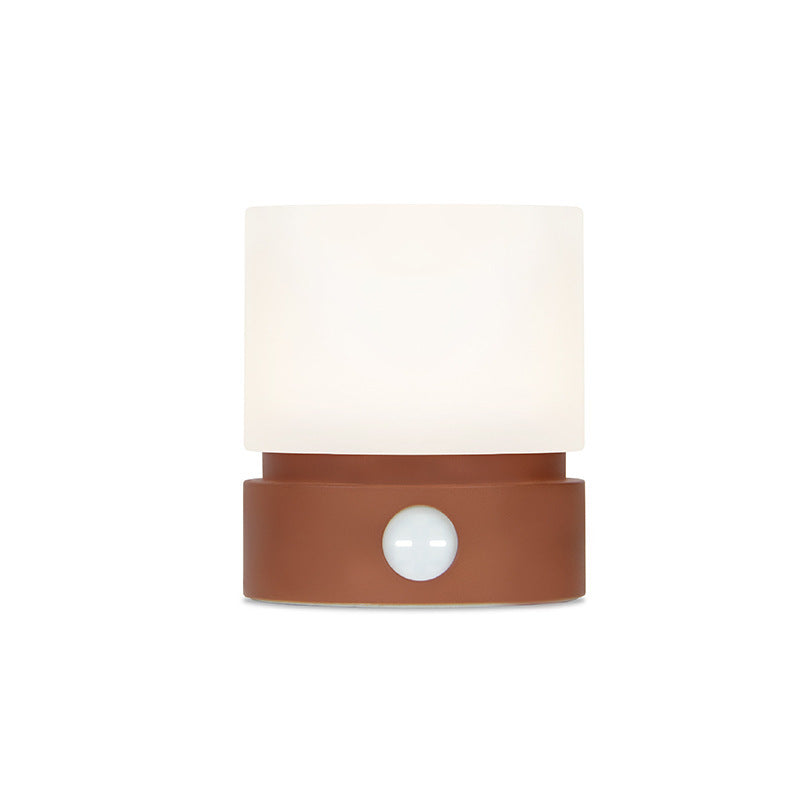 Współczesna Nordic Timer Ładowalna Lampa Stołowa LED z Cylindrem z ABS HIPS Silikonowa Nocna Lampa do Stojaka na Noc