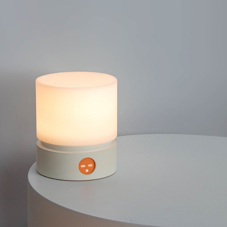 Współczesna Nordic Timer Ładowalna Lampa Stołowa LED z Cylindrem z ABS HIPS Silikonowa Nocna Lampa do Stojaka na Noc