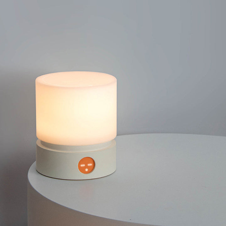 Współczesna Nordic Timer Ładowalna Lampa Stołowa LED z Cylindrem z ABS HIPS Silikonowa Nocna Lampa do Stojaka na Noc