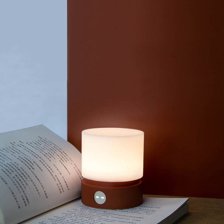 Współczesna Nordic Timer Ładowalna Lampa Stołowa LED z Cylindrem z ABS HIPS Silikonowa Nocna Lampa do Stojaka na Noc