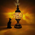 Tradycyjna lampa stołowa Tiffany Oval Glass Iron 1-światło do salonu