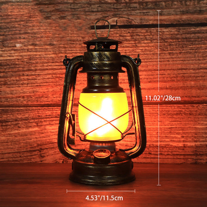 Tradycyjna Vintage Okrągła Lampa Konna Żelazo Akryl LED Lampa Stołowa do Salonu