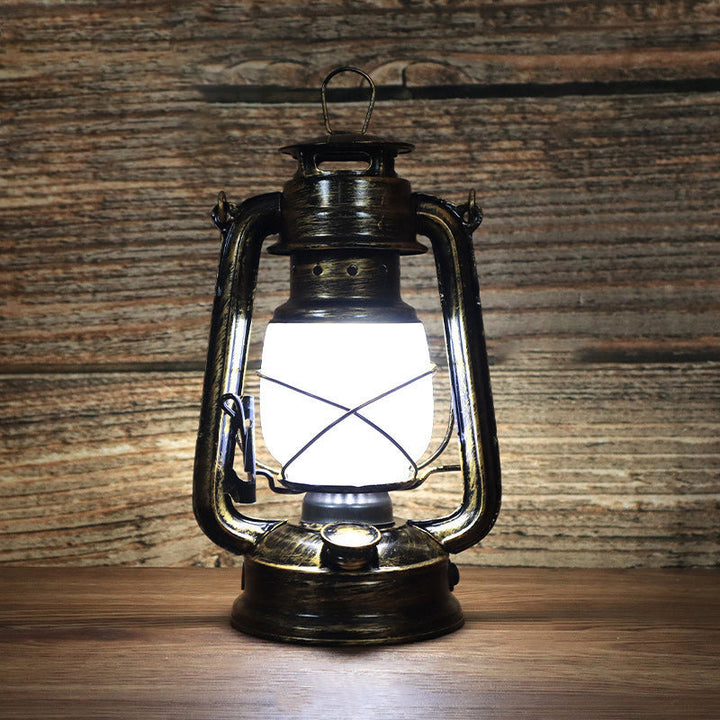 Tradycyjna Vintage Okrągła Lampa Konna Żelazo Akryl LED Lampa Stołowa do Salonu