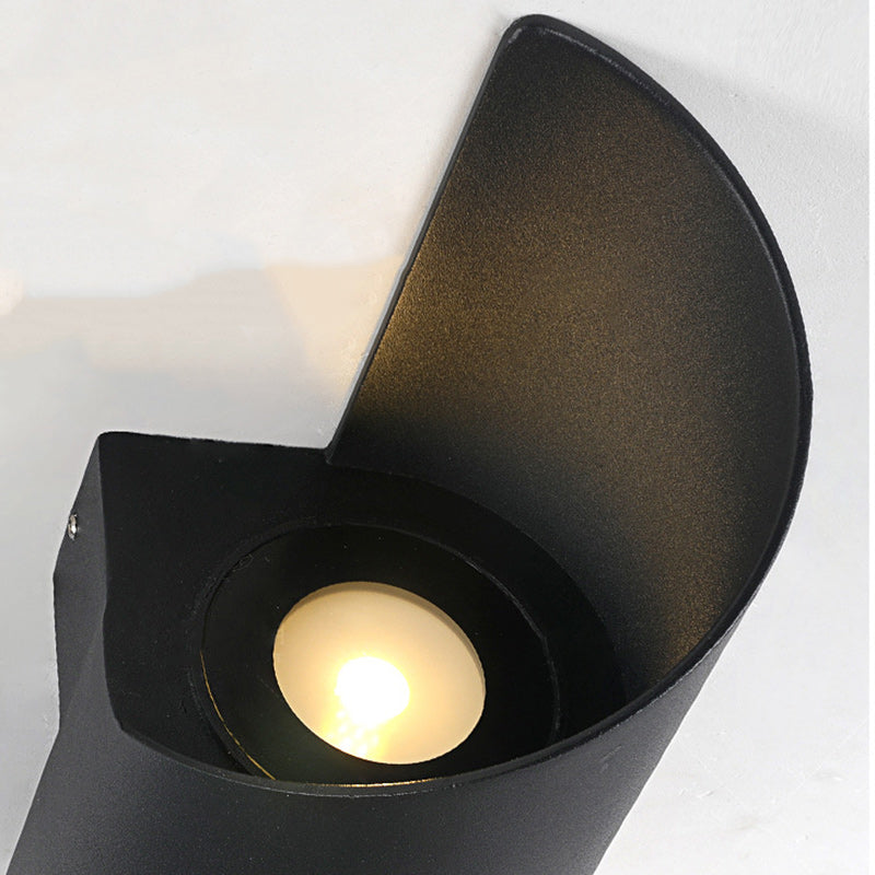 Nowoczesna minimalistyczna wodoodporna spiralna aluminiowa akrylowa lampa LED ścienna do sypialni