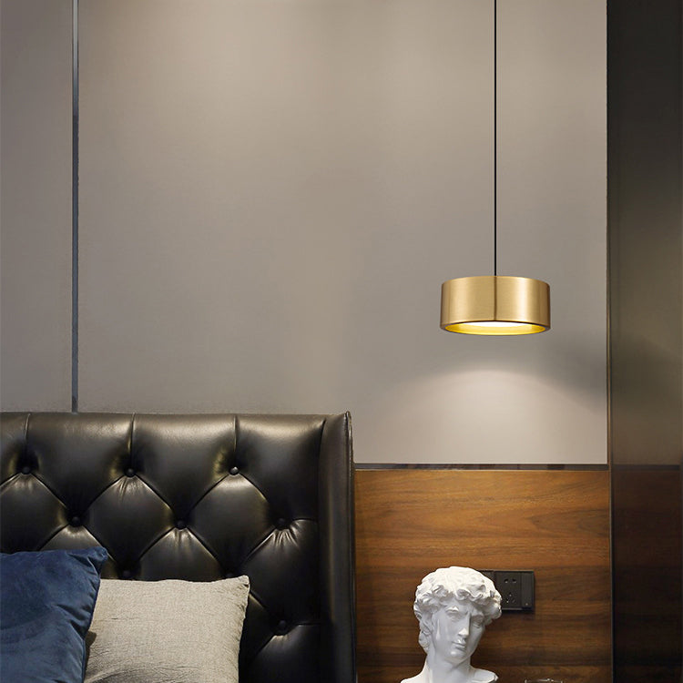 Minimalistyczna Okrągła Cylinderowa Lampa Wisząca LED do Sypialni