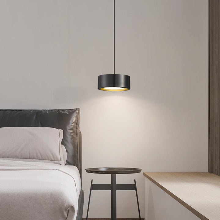 Minimalistyczna Okrągła Cylinderowa Lampa Wisząca LED do Sypialni