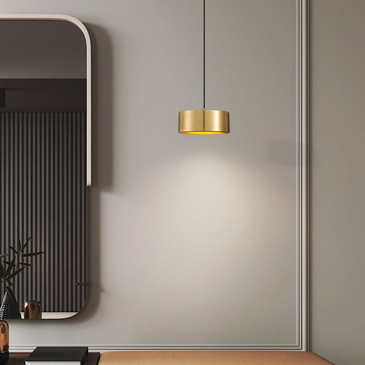 Minimalistyczna Okrągła Cylinderowa Lampa Wisząca LED do Sypialni
