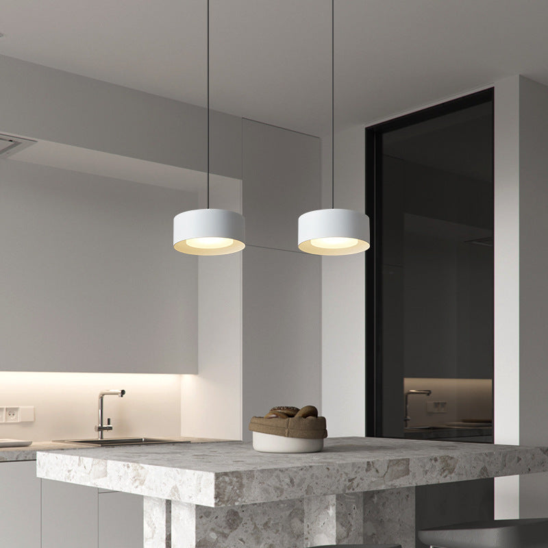 Minimalistyczna Okrągła Cylinderowa Lampa Wisząca LED do Sypialni
