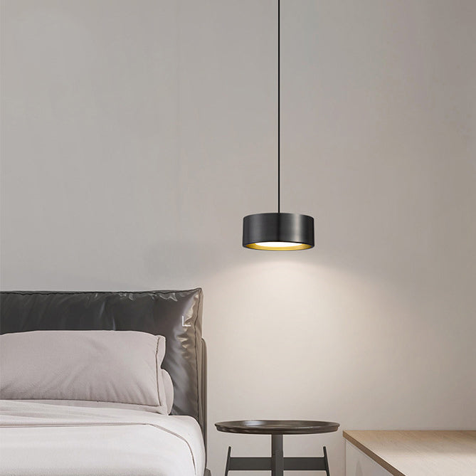 Minimalistyczna Okrągła Cylinderowa Lampa Wisząca LED do Sypialni
