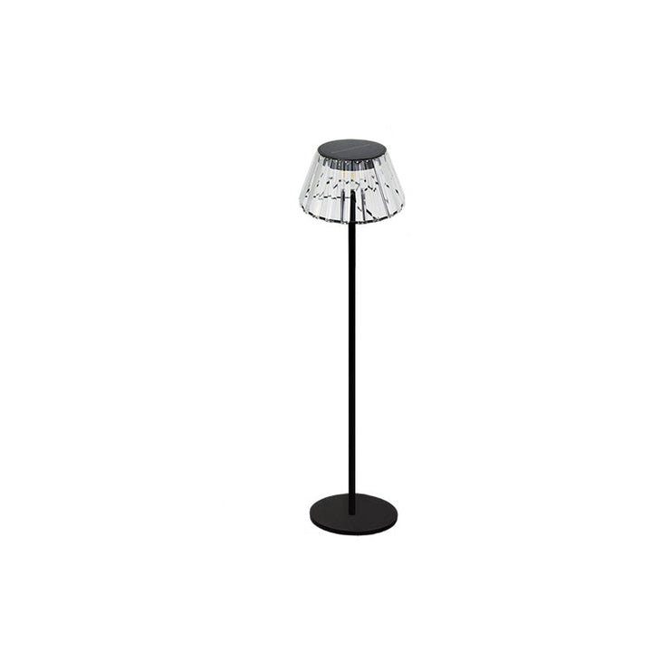 Współczesna industrialna wodoodporna solarna lampa stojąca LED USB z żelaza i szkła do ogrodu |