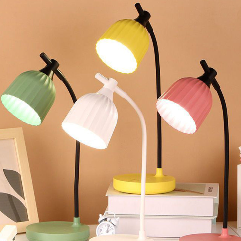Nowoczesna Minimalistyczna Okrągła Złożona Lampa Stołowa LED ABS do Salonu