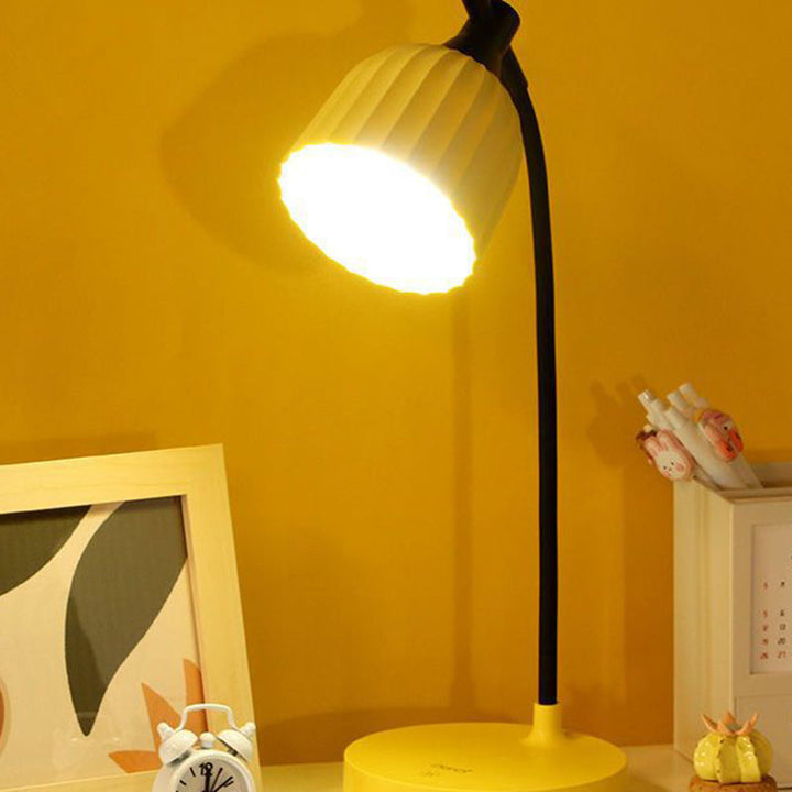 Nowoczesna Minimalistyczna Okrągła Złożona Lampa Stołowa LED ABS do Salonu