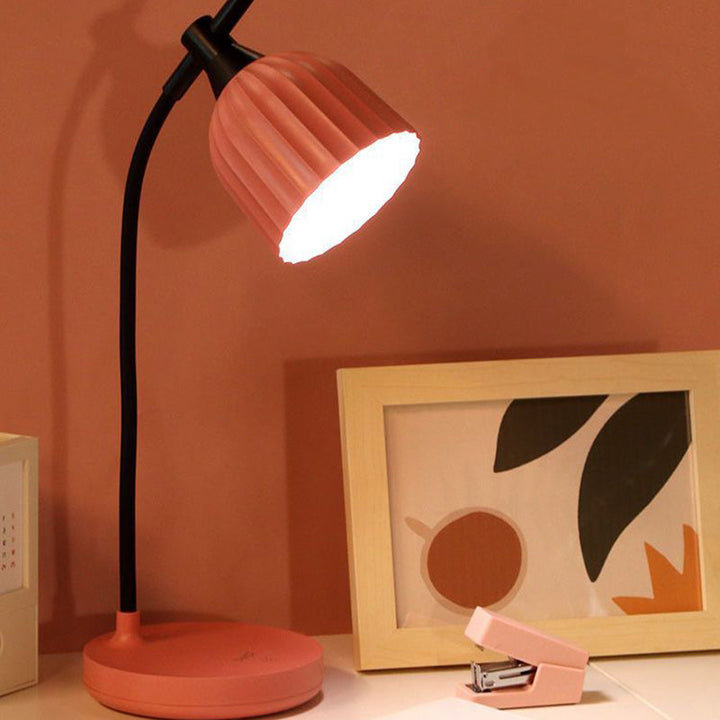 Nowoczesna Minimalistyczna Okrągła Złożona Lampa Stołowa LED ABS do Salonu
