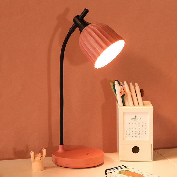 Nowoczesna Minimalistyczna Okrągła Złożona Lampa Stołowa LED ABS do Salonu