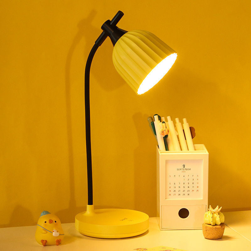 Nowoczesna Minimalistyczna Okrągła Złożona Lampa Stołowa LED ABS do Salonu