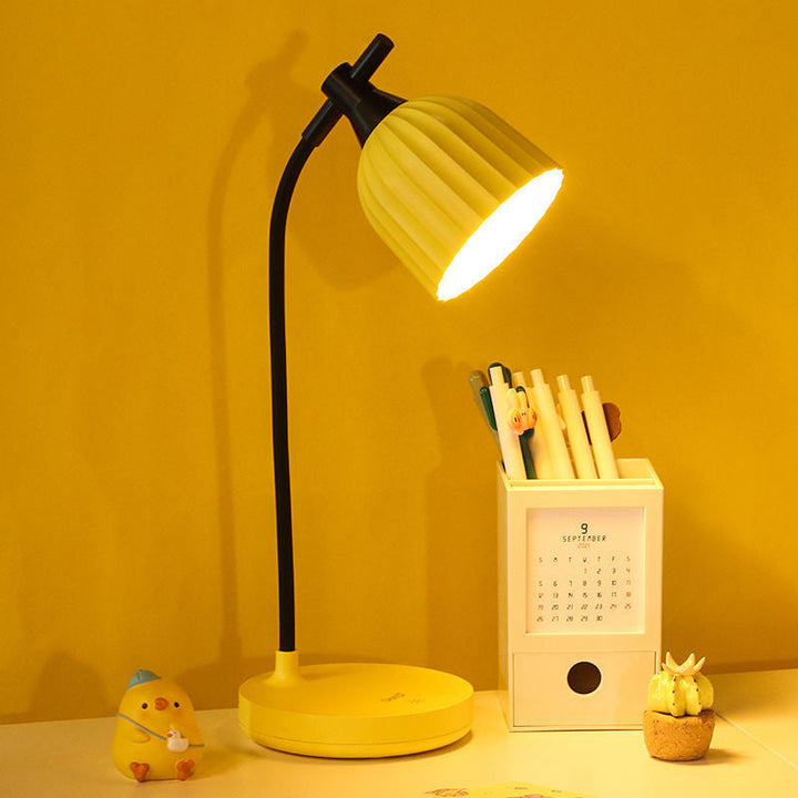 Nowoczesna Minimalistyczna Okrągła Złożona Lampa Stołowa LED ABS do Salonu