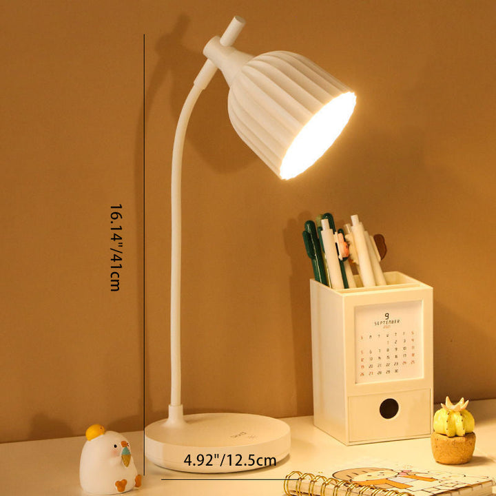 Nowoczesna Minimalistyczna Okrągła Złożona Lampa Stołowa LED ABS do Salonu