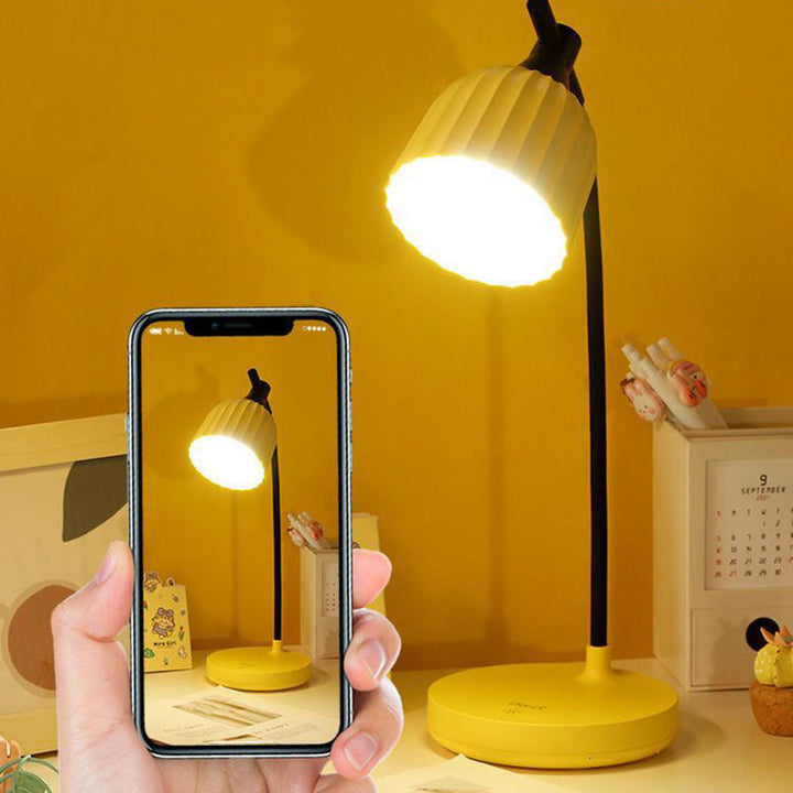 Nowoczesna Minimalistyczna Okrągła Złożona Lampa Stołowa LED ABS do Salonu