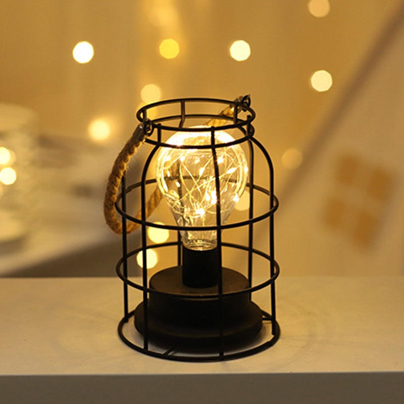 Nowoczesna minimalistyczna lampa stołowa LED w pionowe paski, kwadratowa, okrągła, żelazna do salonu