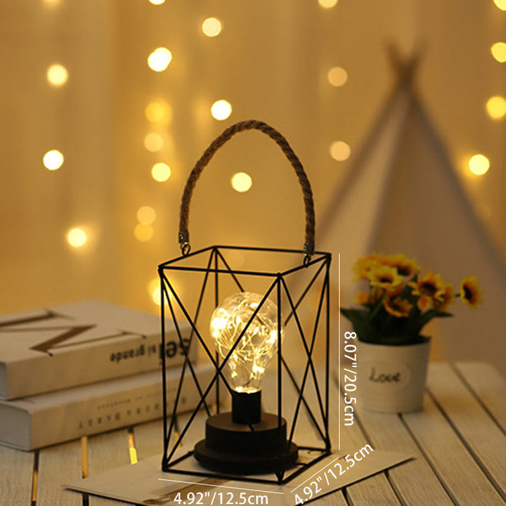 Nowoczesna minimalistyczna lampa stołowa LED w pionowe paski, kwadratowa, okrągła, żelazna do salonu
