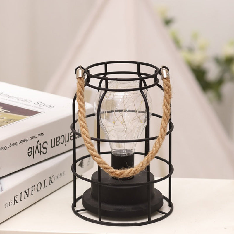 Nowoczesna minimalistyczna lampa stołowa LED w pionowe paski, kwadratowa, okrągła, żelazna do salonu