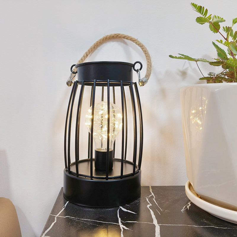 Nowoczesna minimalistyczna lampa stołowa LED w pionowe paski, kwadratowa, okrągła, żelazna do salonu