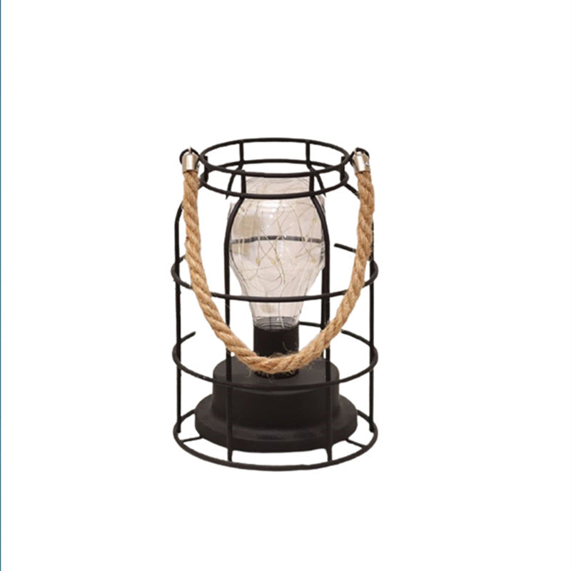 Nowoczesna minimalistyczna lampa stołowa LED w pionowe paski, kwadratowa, okrągła, żelazna do salonu