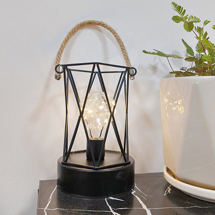 Nowoczesna minimalistyczna lampa stołowa LED w pionowe paski, kwadratowa, okrągła, żelazna do salonu