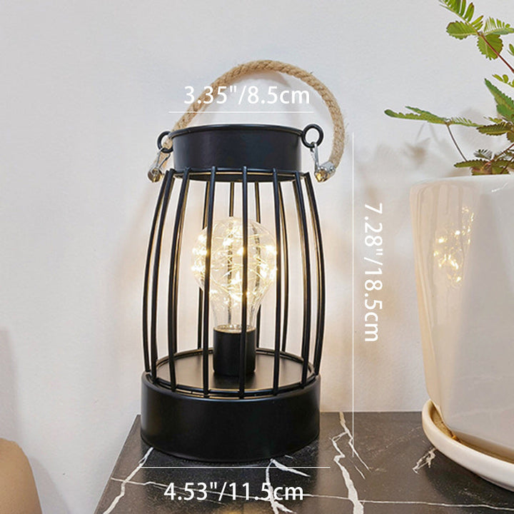Nowoczesna minimalistyczna lampa stołowa LED w pionowe paski, kwadratowa, okrągła, żelazna do salonu